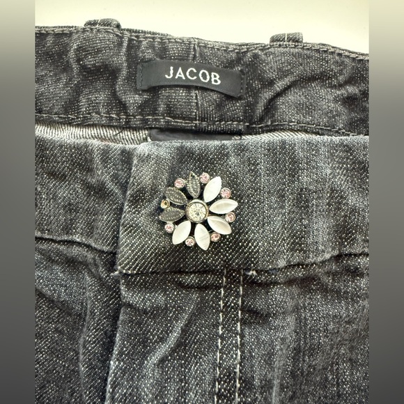 Jacob Black Flare Wide Leg Jeans - size 5/6 - Picture 4 of 8